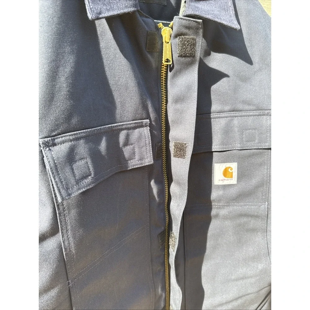 CARHARTT MEN'S LOOSE FIT FIRM DUCK INSULATED TRADITIONAL COAT Blue MENS Medium